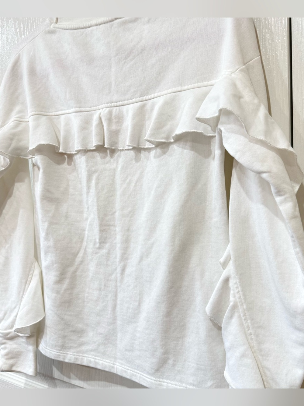Cache White Ruffle-Sleeve Top - Picture 4 of 5